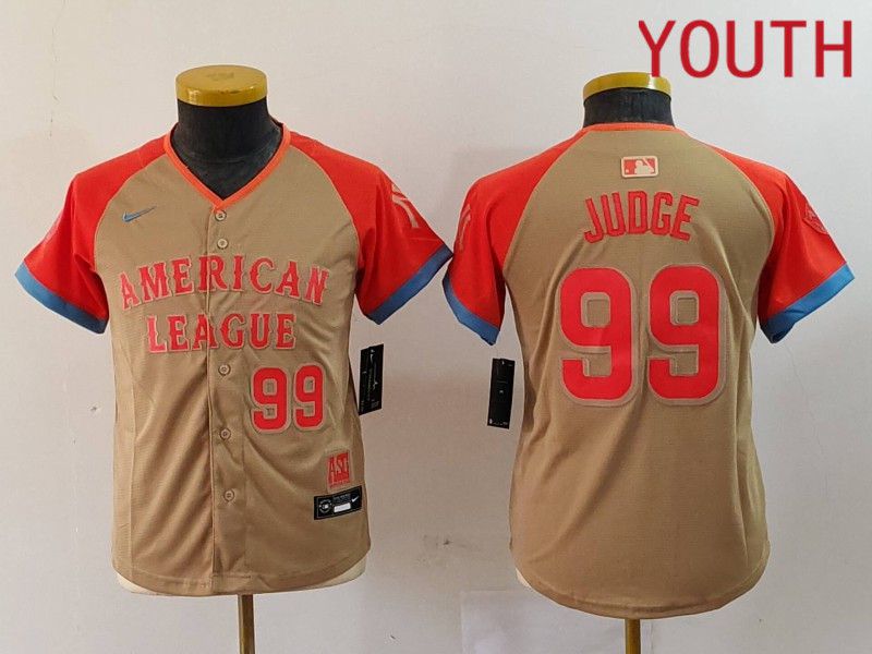 Youth New York Yankees #99 Judge Orange All star 2024 Nike MLB Jersey style 6->women mlb jersey->Women Jersey